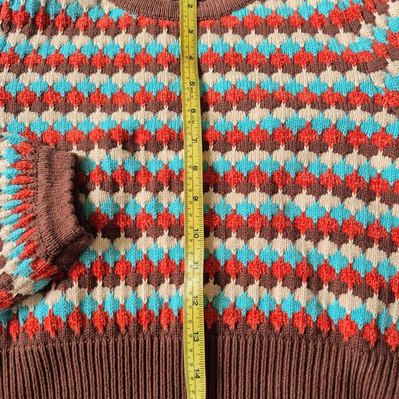 Colorful Patterned Women's Sweater - Picture 6 of 7